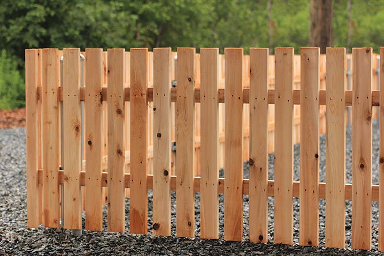 Cedar picket fence
